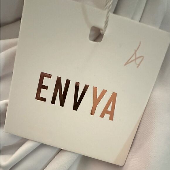 NWT Envya Ruched High Rise One-Piece Swimsuit in White Size M - Picture 6 of 10